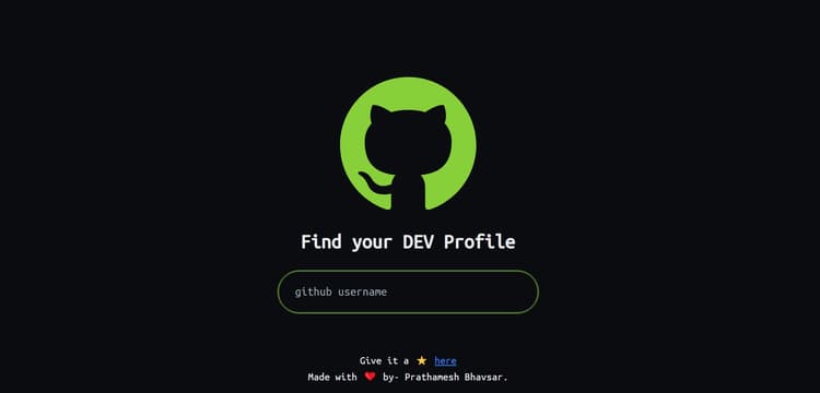 Github Profile Explorer